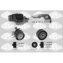 Kit De Distribution + Pompe à Eau Pour Peugeot Fiat Ford C-Max Citroën 0831T5