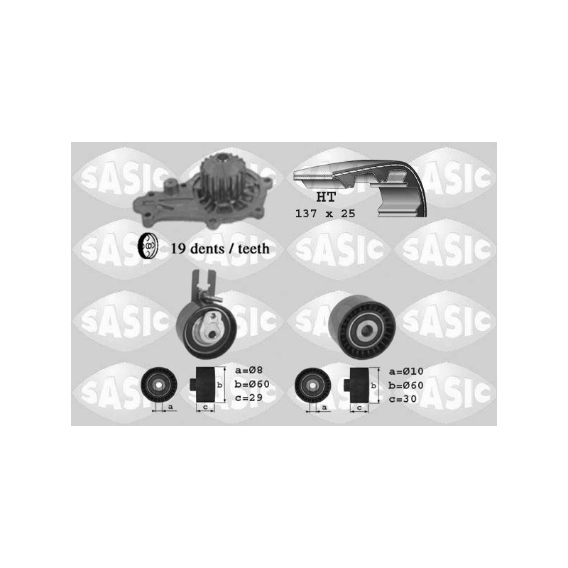 Kit De Distribution + Pompe à Eau Pour Peugeot Fiat Ford Suzuki 0831V4 1364681