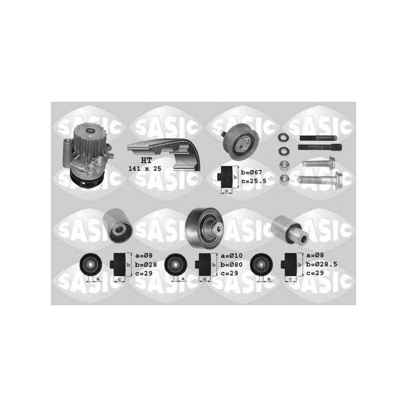 Kit De Distribution + Pompe à Eau Pour VW Bora Audi Seat Skoda 038121011AX