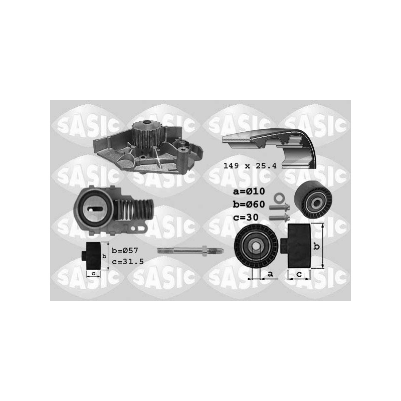 Kit De Distribution + Pompe à Eau Pour Peugeot Fiat Citroën Lancia 9467625680