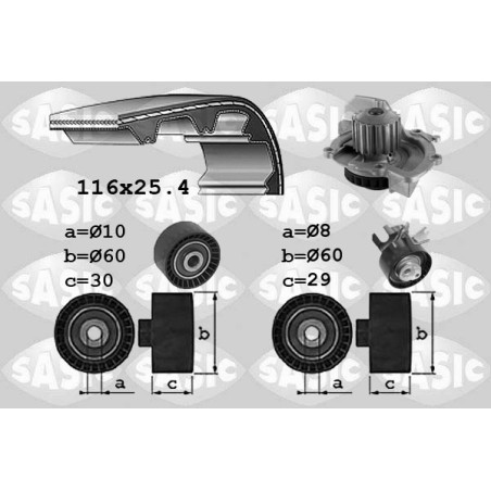 Kit De Distribution + Pompe à Eau Pour Peugeot Fiat Ford Citroën DS DS5 0831W1