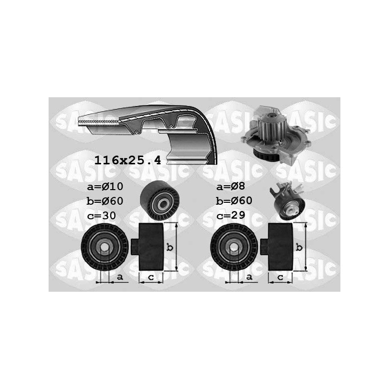Kit De Distribution + Pompe à Eau Pour Peugeot Fiat Ford Citroën DS DS5 0831W1