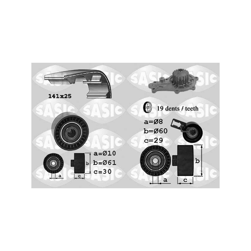 Kit De Distribution + Pompe à Eau Pour Peugeot 207 Opel Fiat Ford 1609417680