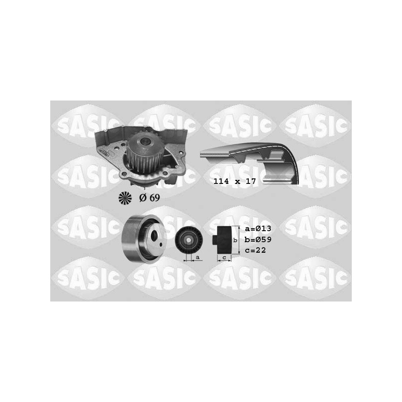 Kit De Distribution + Pompe à Eau Pour Peugeot 306 Fiat Citroën Lancia 0831R1
