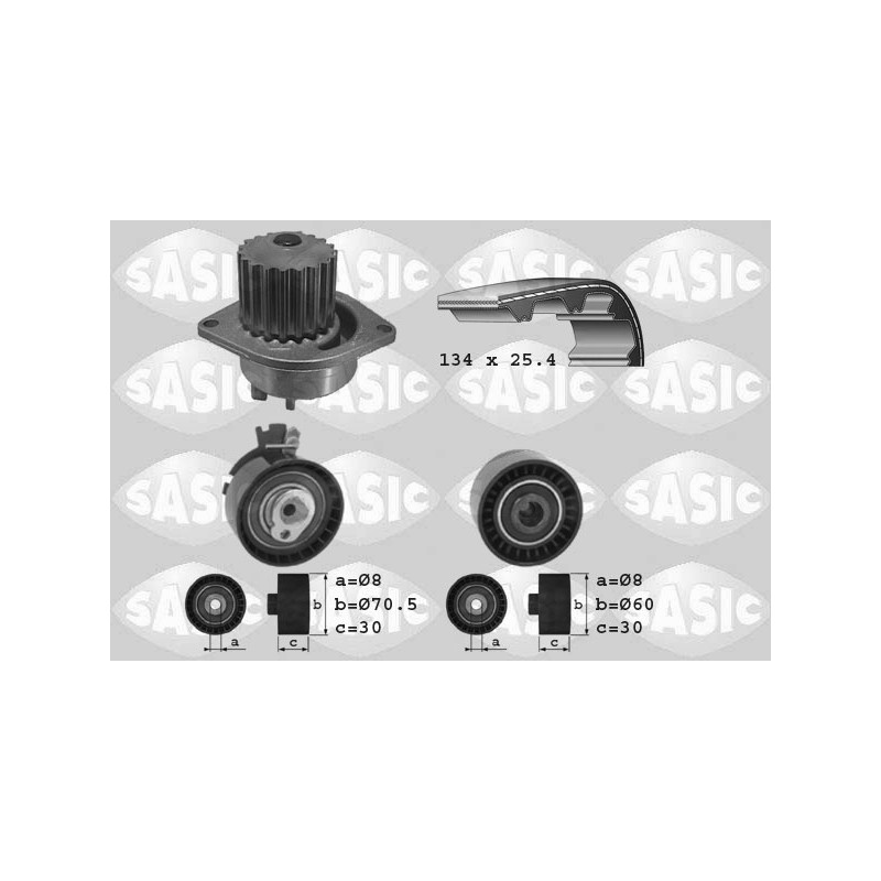 Kit De Distribution + Pompe à Eau Pour Peugeot 206 207 301 307 308 II 1007 C3 I