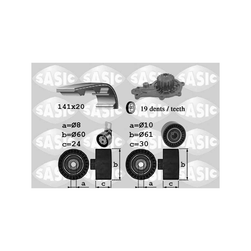 Kit De Distribution + Pompe à Eau Pour Peugeot 208 Opel Ford Toyota 1610577780