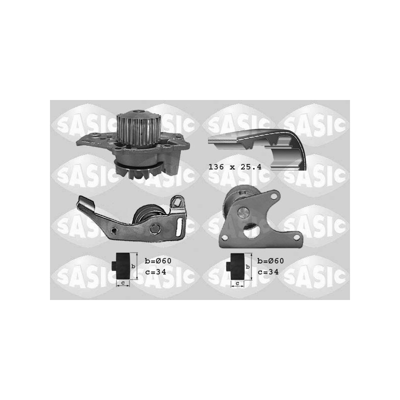 Kit De Distribution + Pompe à Eau Pour Peugeot Citroën Rover 0831Q8 GWP337