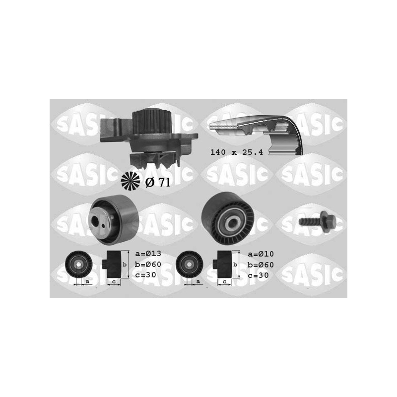 Kit De Distribution + Pompe à Eau Pour Peugeot Fiat Citroën 0831R7 9467626380