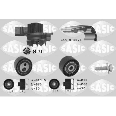 Kit De Distribution + Pompe à Eau Pour Peugeot Fiat Suzuki Citroën C8 0831S2