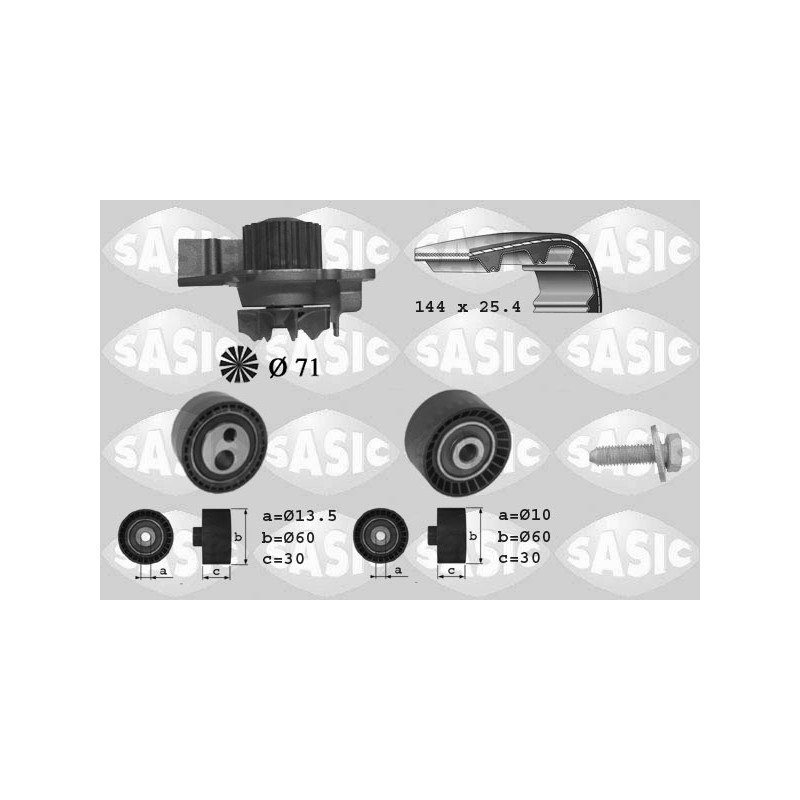 Kit De Distribution + Pompe à Eau Pour Peugeot Fiat Suzuki Citroën C8 0831S2