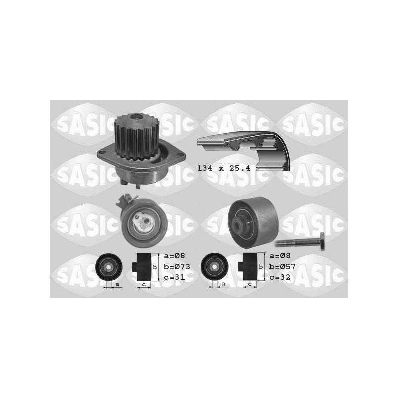 Kit De Distribution + Pompe à Eau Pour Peugeot 206 307 Partner Citroën