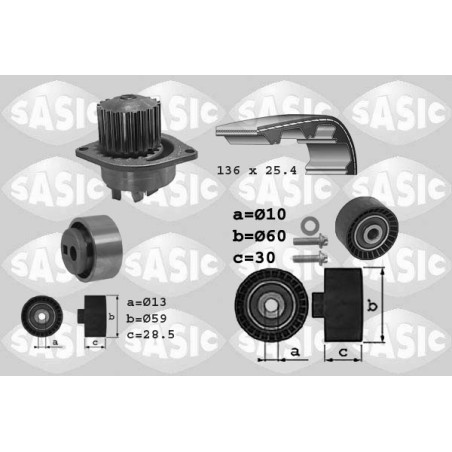 Kit De Distribution + Pompe à Eau Pour Peugeot Nissan Citroën AX Rover 1201E6