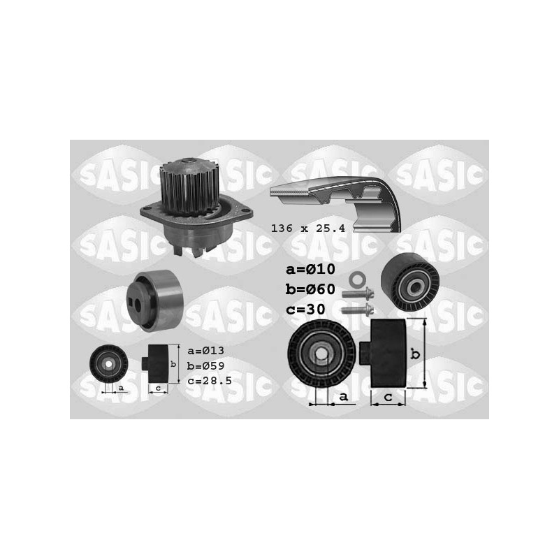 Kit De Distribution + Pompe à Eau Pour Peugeot Nissan Citroën AX Rover 1201E6