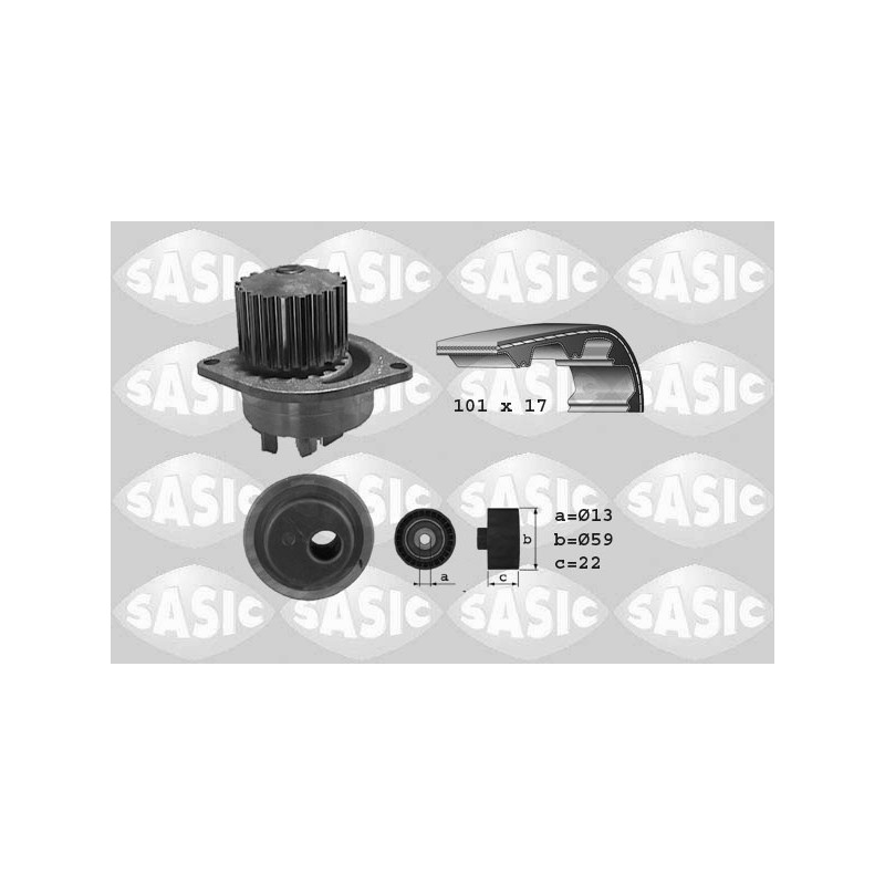 Kit De Distribution + Pompe à Eau Pour Peugeot 106 I II 205 206 306 309 405 ZX