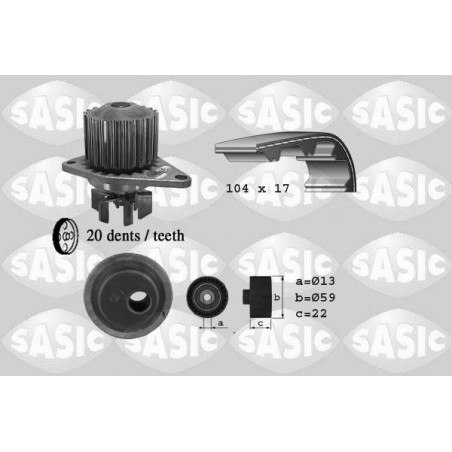 Kit De Distribution + Pompe à Eau Pour Peugeot 106 I II 205 206 306 309 Partner
