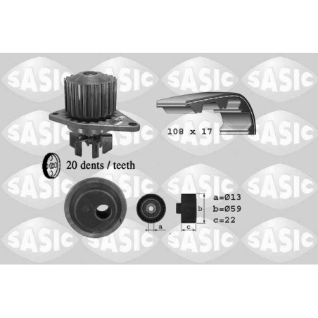 Kit De Distribution + Pompe à Eau Pour Peugeot 106 I II 205 206 306 307 309 405