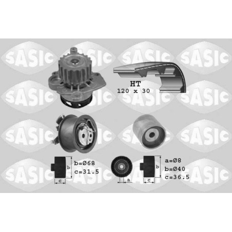 Kit De Distribution + Pompe à Eau Pour VW Audi Seat Ford 038198119J 1221491