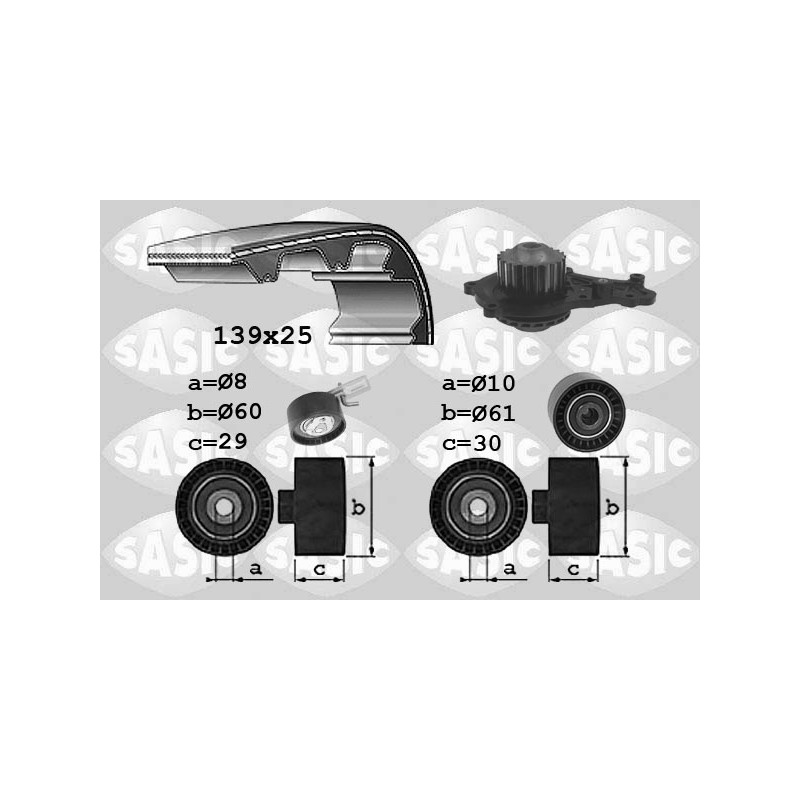 Kit De Distribution + Pompe à Eau Pour Peugeot Ford Citroën DS 1608747680