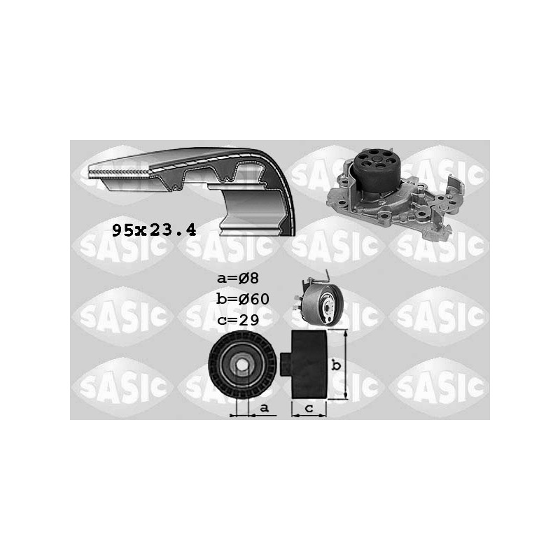 Kit De Distribution + Pompe à Eau Pour Renault Clio II Dacia Nissan 130C16776R