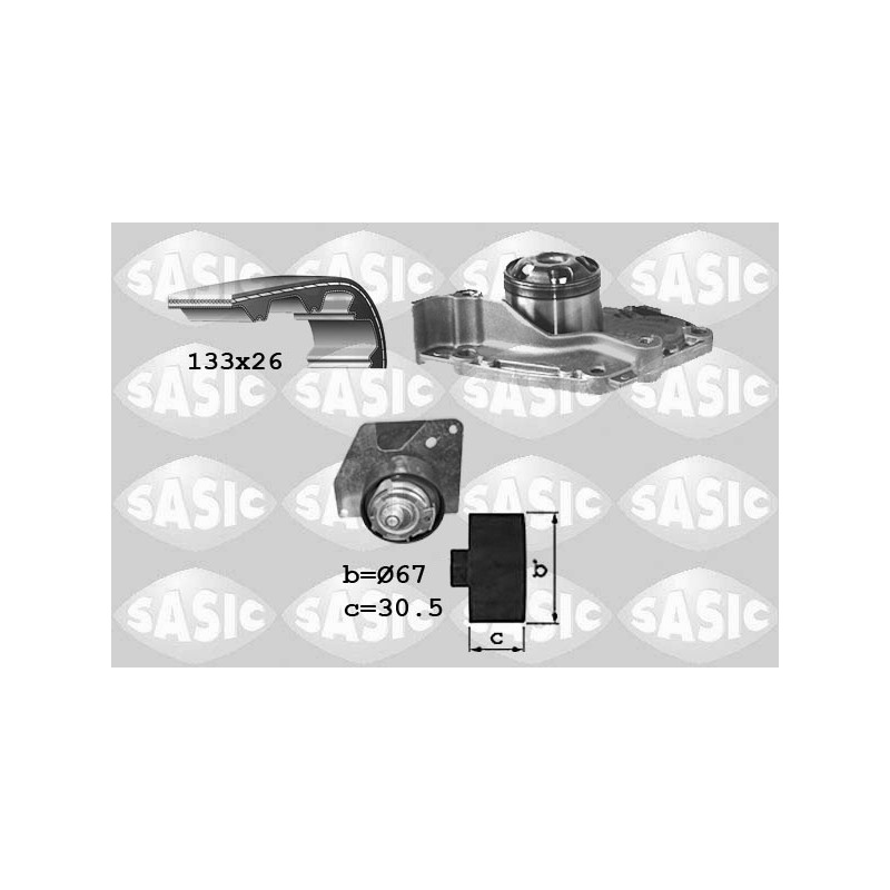 Kit De Distribution + Pompe à Eau Pour Renault Grand Scénic III 7701478846