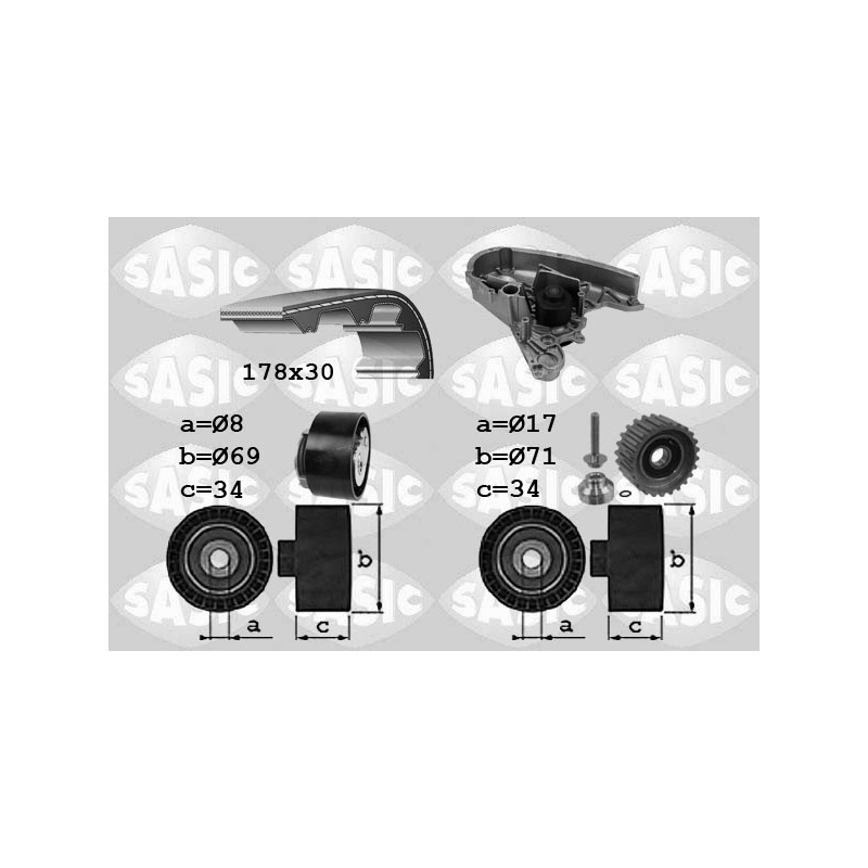 Kit De Distribution + Pompe à Eau Pour Fiat Ducato Iveco Daily III IV