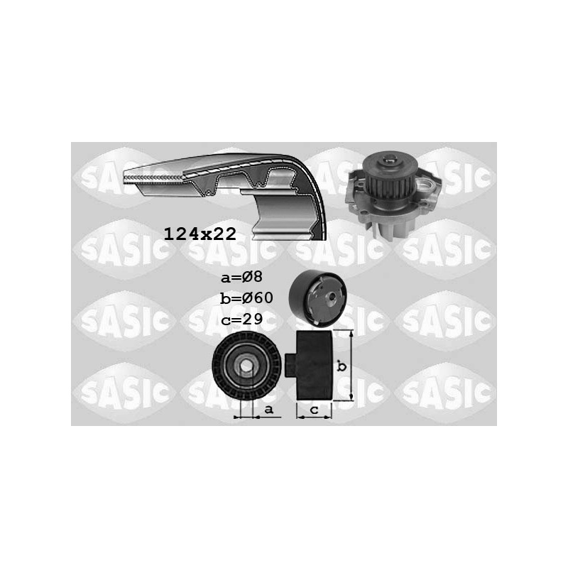 Kit De Distribution + Pompe à Eau Pour Opel Fiat 124 Alfa Romeo Jeep 71771575