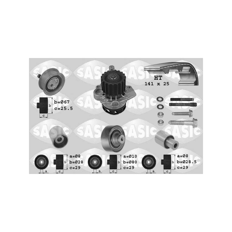 Kit De Distribution + Pompe à Eau Pour VW Polo Seat Skoda Fabia I 1.9 SDI