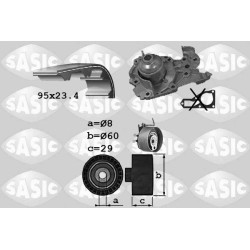 Kit De Distribution + Pompe à Eau Pour Renault Clio II Kangoo Modus Twingo I