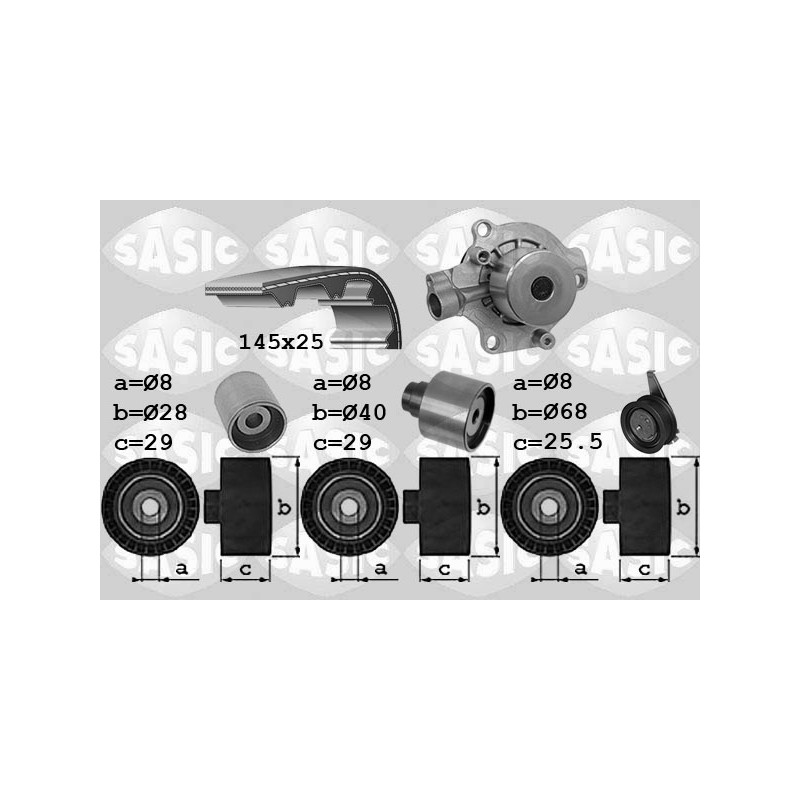 Kit De Distribution + Pompe à Eau Pour VW Audi A1 A3 A4 Seat Skoda 04L121011N