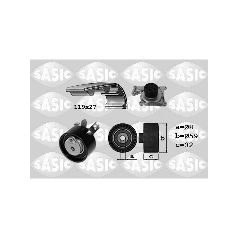 Kit De Distribution + Pompe à Eau Pour Renault Dacia Nissan MERCEDES 119A07049R