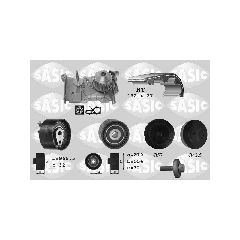 Kit De Distribution + Pompe à Eau Pour Renault Clio II Dacia Nissan 130C17529R
