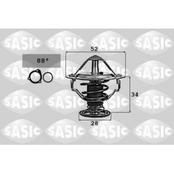Thermostat D'Eau Pour Peugeot Fiat Ford Citroën 1338F5 9661331580 BK2Q8A586AB
