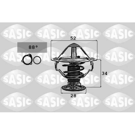 Thermostat D'Eau Pour Peugeot Fiat Ford Citroën 1338F5 9661331580 BK2Q8A586AB