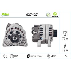 Alternateur Pour Peugeot Fiat Citroën 9646153680 71716607 5705-2A 9621791680