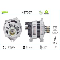 Alternateur Pour Peugeot Fiat Citroën Iveco 5705-6Q 500362607 5705-7U 5705-7V