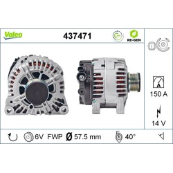 Alternateur Pour Peugeot Fiat Citroën Lancia 5702-E2 71732307 9646321880