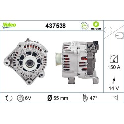 Alternateur Pour BMW Série 1 E87 3 E90 E91 E92 E93 5 E60 E61 12317799181