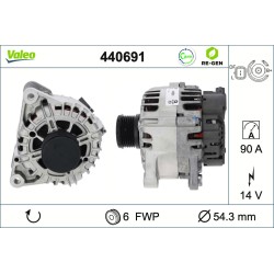 Alternateur Pour Peugeot 208 301 Citroën DS 1608066080 9688237380 9806007480
