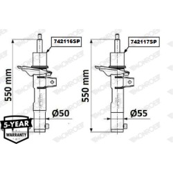 Amortisseur Avant Pour VW Audi A3 Seat Skoda 5Q0413023FL 5Q0413023CP 5Q0413023FN