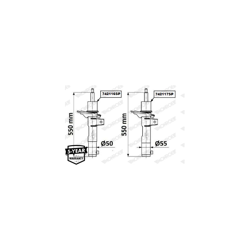 Amortisseur Avant Pour VW Audi A3 Seat Skoda 5Q0413023FL 5Q0413023CP 5Q0413023FN