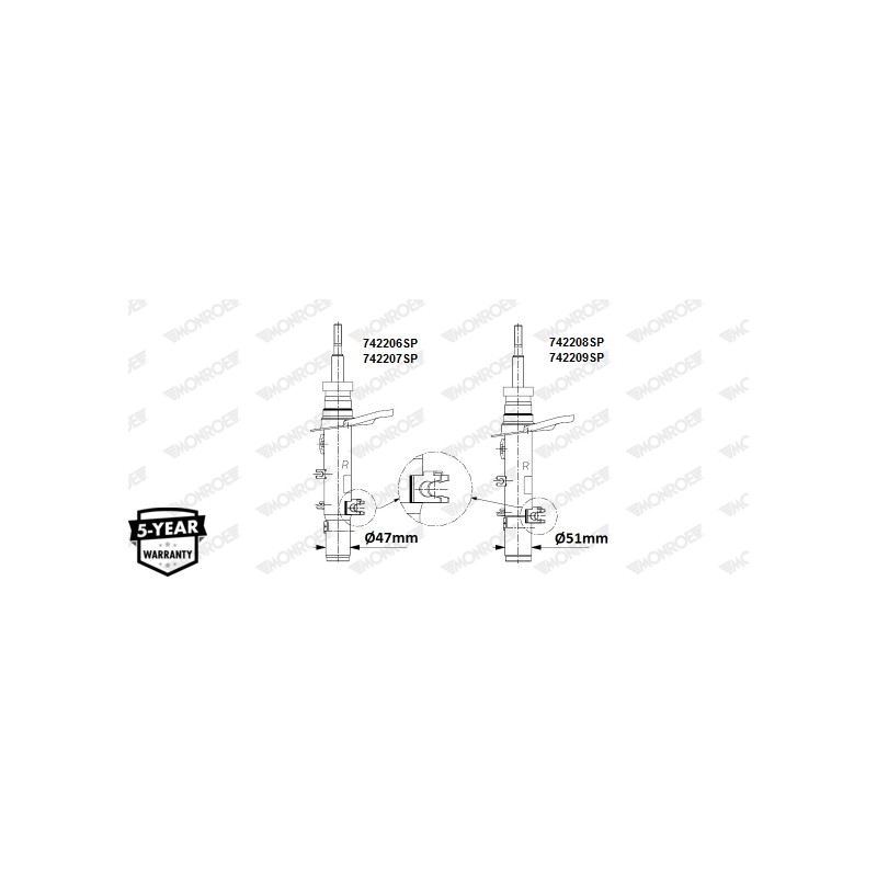 Amortisseur Avant Pour Peugeot 2008 I 9820325880
