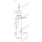 1 Amortisseur Avant Gauche Pour Peugeot 207 Citroën C3 Picasso 5202YV 5208C4