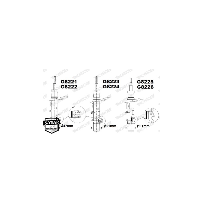Amortisseur Avant Pour Peugeot 208 9804832380 9801729580