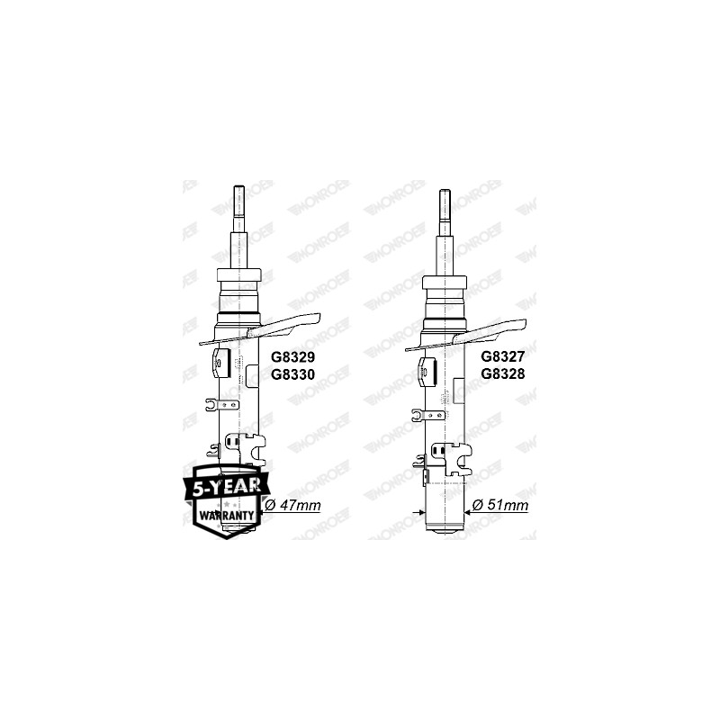 1 Amortisseur Avant Gauche Pour Peugeot 301 Citroën C-Elysee 9678117480