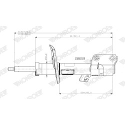 1 Amortisseur Pour Nissan Leaf E43023NA0C E43025SJ1A