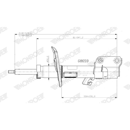 1 Amortisseur Pour Nissan Leaf E43023NA0C E43025SJ1A