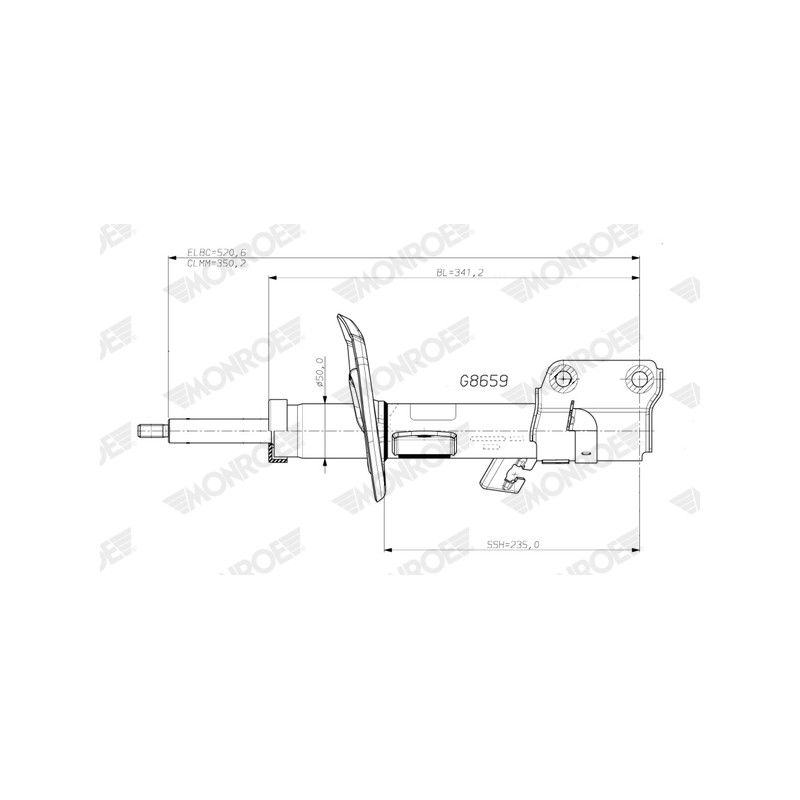 1 Amortisseur Pour Nissan Leaf E43023NA0C E43025SJ1A