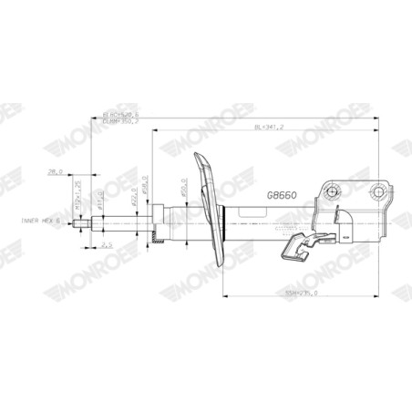 1 Amortisseur Pour Nissan Leaf E43033NA0C E43035SJ1A