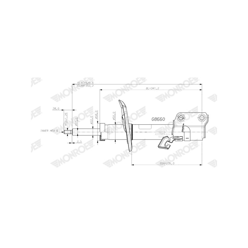 1 Amortisseur Pour Nissan Leaf E43033NA0C E43035SJ1A