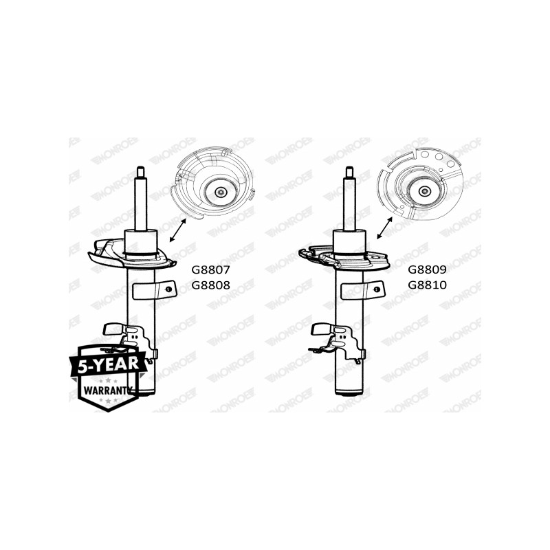 1 Amortisseur Avant Droit Pour Ford Kuga II CV6118045ACA CV6118045ACB